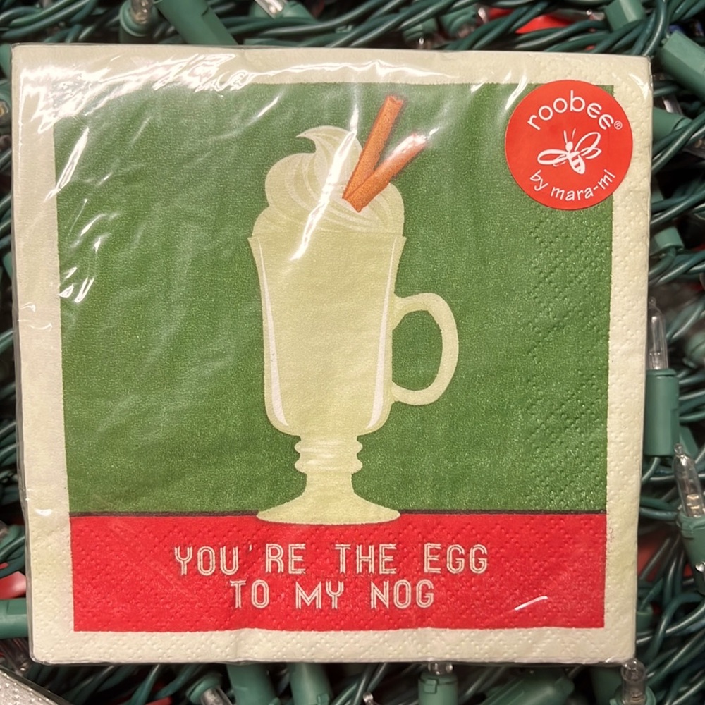 20 Holiday Cocktail Napkins Egg Nog Christmas